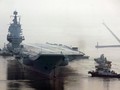 Tàu sân bay Type 001A Trung Quốc chạy thử trên biển lần đầu tiên. Ảnh: Dwnews.