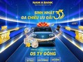 Sinh nhật 33 năm Nam A Bank: Hoàn tiền mỗi ngày, cơ hội trúng xe Honda CR-V trị giá 1,3 tỷ đồng