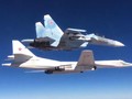 Chiến đấu cơ Su-30SM hộ tống Tu160 làm nhiệm vụ tại chiến trường Syria