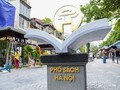 Phố Sách Hà Nội được đặt tại Phố 19 tháng 12, quận Hoàn Kiếm. Ảnh: UBND TP. Hà Nội.
