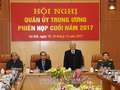 Tổng Bí thư Nguyễn Phú Trọng chủ trì Hội nghị Quân ủy Trung ương. Ảnh: TTXVN