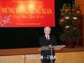 Tổng Bí thư Nguyễn Phú Trọng chúc Tết cán bộ, công chức, viên chức, người lao động Văn phòng Trung ương Đảng. Ảnh: TTXVN