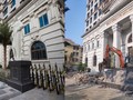Hình ảnh hàng rào dự án D’. Palais Louis bị đập bỏ để điều chỉnh lại