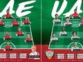 Sơ đồ ra quân 2 trận đấu gần đây nhất của UAE. Ảnh AT