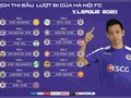 Hà Nội FC có lịch thi đấu lượt đi V.League 2020 đầy khó khăn. Ảnh HNFC