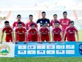 Hồng Lĩnh Hà Tĩnh sẽ diễn lại màn tái đấu với Fico Tây Ninh tại hạng Nhất năm ngoái. Ảnh HLHT