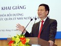 Bộ trưởng Bộ TT&TT Nguyễn Mạnh Hùng phát biểu tại Lễ khai giảng