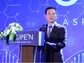 Bộ trưởng Bộ Thông tin và Truyền thông Nguyễn Mạnh Hùng phát biểu tại buổi lễ (Nguồn: CMC)