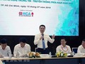 Bộ trưởng Bộ TT&TT Nguyễn Mạnh Hùng phát biểu tại buổi gặp gỡ