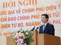 Bộ trưởng Bộ TT&TT Nguyễn Mạnh Hùng báo cáo tại Hội nghị