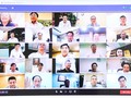 Bộ trưởng Nguyễn Mạnh Hùng chủ trì giao ban trực tuyến .Ảnh Mic
