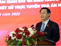 Chủ tịch Quốc hội Vương Đình Huệ phát biểu tại buổi lễ. Ảnh Mic