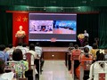 Thầy thuốc nhân dân Lê Văn Sĩ, Bí thư Đảng ủy, Giám đốc Bệnh viện Đa khoa tỉnh Thanh Hóa phát biểu tại buổi lễ