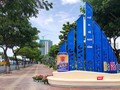 Một biểu tượng checkin quảng cáo bia Larue phản cảm trên phố đi bộ Bạch Đằng (Đà Nẵng)