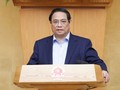 Thủ tướng Chính phủ Phạm Minh Chính tại Phiên họp Chính phủ thường kỳ tháng 6. Ảnh: VGP/Nhật Bắc