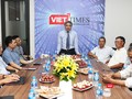 Ông Nguyễn Minh Hồng - Chủ tịch Hội Truyền thông số Việt Nam phát biểu với cán bộ, phóng viên, biên tập viên VietTimes
