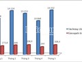 Kết quả nhập khẩu ô tô theo tháng trong 5 tháng đầu năm. Biểu đồ: T.Bình.