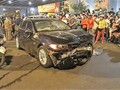 Hiện trường vụ tai nạn khiến nhiều người thương vong tại ngã tư Hàng Xanh. Ảnh T.S.