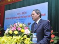 NGND GS TS Lê Quý Phượng tại Đại hội thành lập Hội Khoa học TDTT Việt Nam năm 2017. Ảnh: NVCC