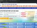 Cổng dịch vụ cấp giấy phép lái xe của Tổng Cục đường bộ Việt Nam