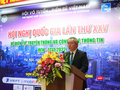 TS. Trần Đức Lai - Chủ tịch Hội Vô tuyến Điện tử Việt Nam phát biểu khai mạc