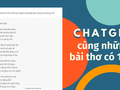 ChatGPT là cỗ máy biết làm thơ