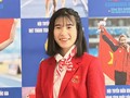 Bùi Thị Ngân tại lễ mừng công và khen thưởng đội tuyển điền kinh Việt Nam tham dự SEA Games 32, ngày 17/5. Ảnh: Nhân vật cung cấp