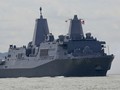 Tàu vận tải đổ bộ USS Arlington tham dự Tuần lễ Hạm đội tổ chức vào ngày 23/5/2018 (ảnh: AP) 
