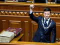 Tổng thống Ukraine tại lễ tuyên thệ nhậm chức (ảnh Reuters)