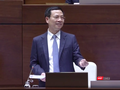 Bộ trưởng Nguyễn Manh Hùng trả lời chất vấn trước Quốc hội ngày 8/11