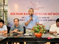 ông Nguyễn Minh Hồng, Chủ tịch Hội Truyền thông Số Việt Nam phát biểu tại hội nghị (ảnh: Đăng Khoa)