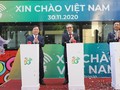 Thứ trưởng Bộ TT&TT Phan Tâm, Thiếu tướng Lê Đăng Dũng và Giám đốc Sở TT&TT Hà Nội Nguyễn Thanh Liêm khai trương mạng 5G tại Hà Nội (ảnh: báo Thanh Niên)