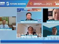Các đại biểu tham dự phiên thảo luận online tại Diễn đàn Dịch vụ Tài chính và Dịch vụ Ngân hàng 2021