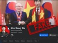 Một tài khoản giả mạo HLV Kim Sang-sik trên mạng xã hội (ảnh: DJ Management)