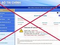 Website Bộ Tài chính giả mạo
