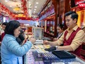 Giá vàng trong nước tăng mạnh.