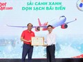 Gần 600 “chiến binh” Vietjet đồng loạt ra quân làm sạch biển Hạ Long