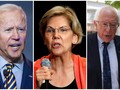 3 ứng cử viên đang dẫn đầu của Đảng Dân chủ (Ảnh: Getty)