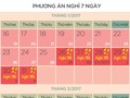 Phương án nghỉ tết 7 ngày