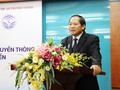 Bộ trưởng Trương Minh Tuấn phát biểu tại Lễ ký kết Biên bản thỏa thuận hợp tác giữa Bộ TT&TT và Học viện Báo chí và Tuyên truyền.