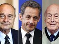 Từ trái qua: Các cựu tổng thống Pháp Jacques Chirac, Nicolas Sarkozy và Valéry Giscard d'Estaing. Ảnh: REX