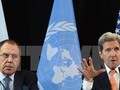 Ngoại trưởng Nga Sergei Lavrov (trái) và Ngoại trưởng Mỹ John Kerry tại cuộc họp báo hội nghị nhóm hỗ trợ quốc tế Syria ở Munich, miền Nam Đức ngày 12/2. (Nguồn: AFP)
