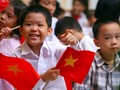 Học sinh trong lễ khai giảng tại Thủ đô Hà Nội.