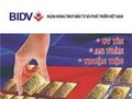 Một poster quảng cáo của BIDV trước đây về mua, bán vàng miếng. (Ảnh: Internet)
