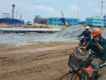 Một góc công trường Khu liên hợp gang thép Hòa Phát Dung Quất.