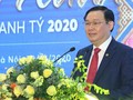 Phó thủ tướng Vương Đình Huệ phát biểu tại buổi làm việc ngày 30/1 tại MB. (Ảnh: VGP)