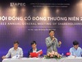 Ông Nguyễn Đỗ Lăng phát biểu tại Đại hội đồng cổ đông thường niên năm 2023 của APS