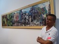 Họa sĩ Mai Nam bên bức tranh khổ lớn về Sài Gòn xưa gây xúc động công chúng