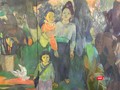 Một phần bức tranh "Chiều biên giới" của họa sĩ Trần Huy Oánh