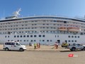 Tàu du lịch Crystal Symphony nhập cảnh vào TP.HCM hôm 22/2 (Ảnh: Trung tâm Kiểm dịch y tế quốc tế TP.HCM) 